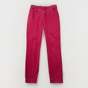 GAP Women's Size 6 Tall Skinny‎ Ankle Red Khaki Stretch Midrise 30x30